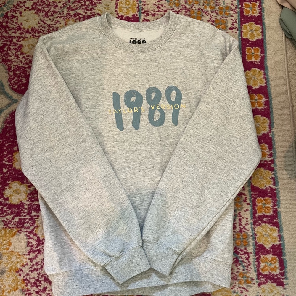 1989 Taylor's Version Gray Crewneck Sweater and Minimalist Design
